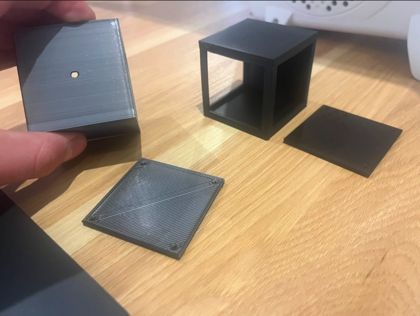 PocketQube 3D-printed enclosure test-fit